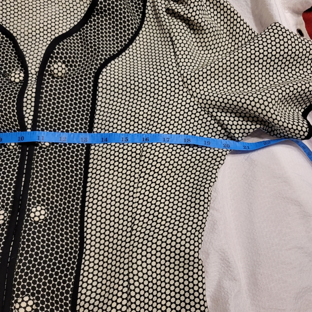 PRISTINE 90s Lady Di style her fave Polka Dot pleated skirt 2 pc suit dress - Picture 9 of 16